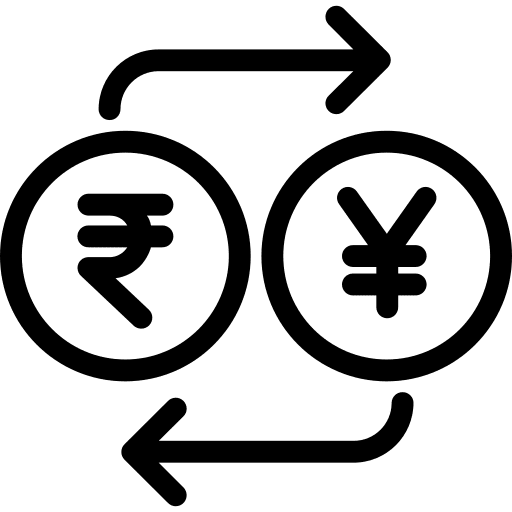 Exchange bank exchange india icon