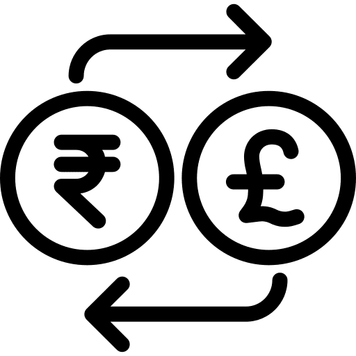 Exchange exchange business rupee icon