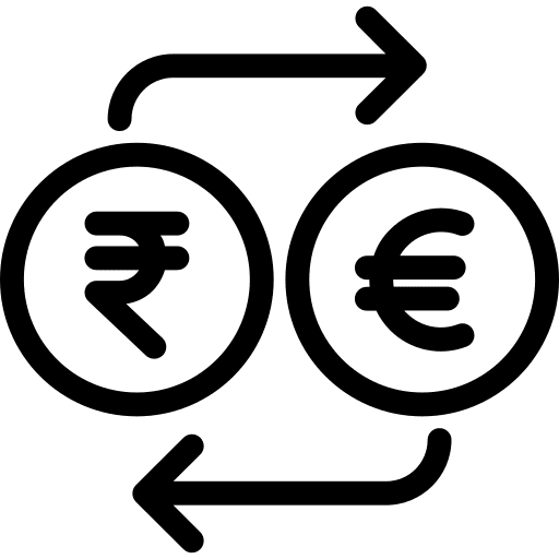 Exchange exchange india bank icon