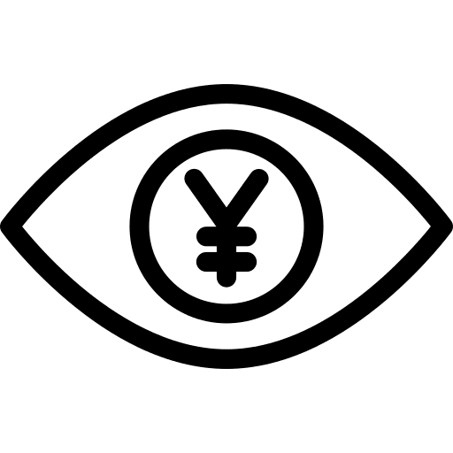Eye eye interface yen icon