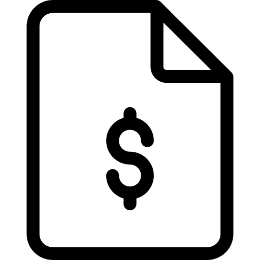 File commerce and shopping cursor bank icon