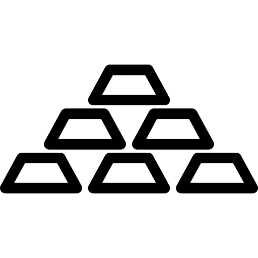 Gold ingot business bank gold ingots icon