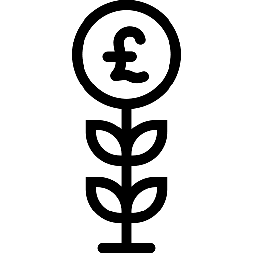 Growth business and finance business money icon