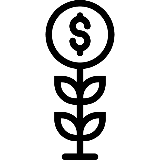 Growth business and finance dollar symbol business icon