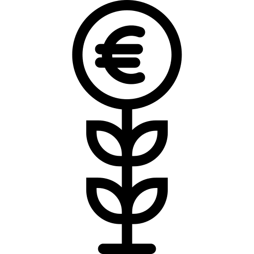 Growth plant money growth icon