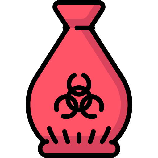 Nuclear pollution healthcare and medical waste icon