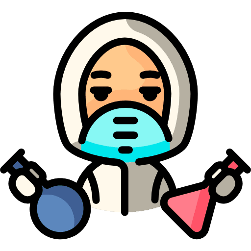 Chemist people flask job icon Chemist people flask job icon