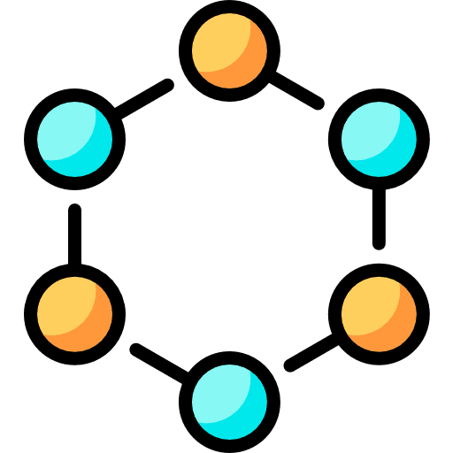 Molecules chemical nature biological icon Molecules chemical nature biological icon