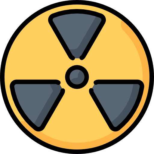 Radioactive signs signaling power icon Radioactive signs signaling power icon