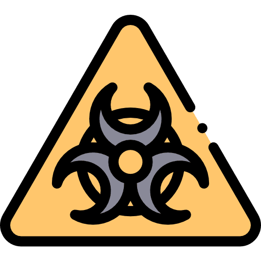 Biological hazard triangle signaling warning icon Biological hazard triangle signaling warning icon