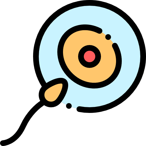 Fertilization biology ovum healthcare and medical icon Fertilization biology ovum healthcare and medical icon