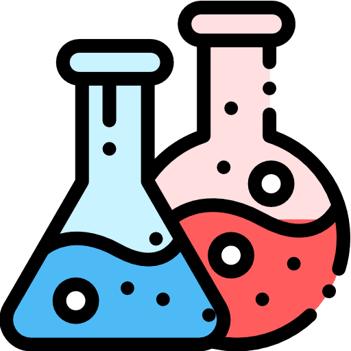 Flasks education laboratory science icon Flasks education laboratory science icon