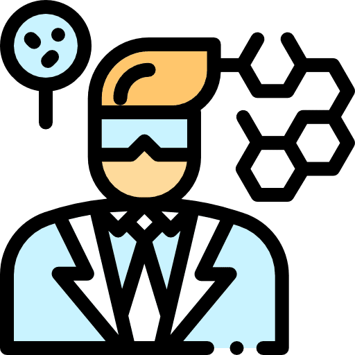 Scientist science molecule medical icon Scientist science molecule medical icon