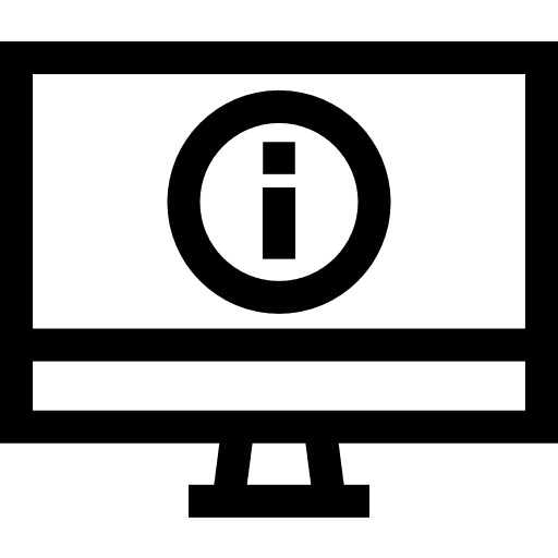 Information computer information monitor icon Information computer information monitor icon