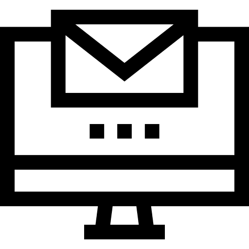 Email letter monitor mail icon Email letter monitor mail icon