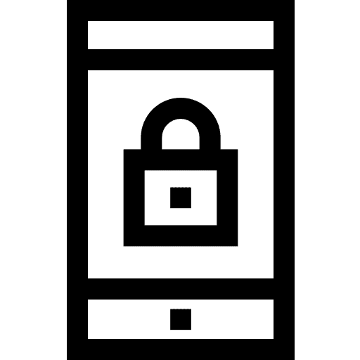 Smartphone phone secure cellphone icon Smartphone phone secure cellphone icon