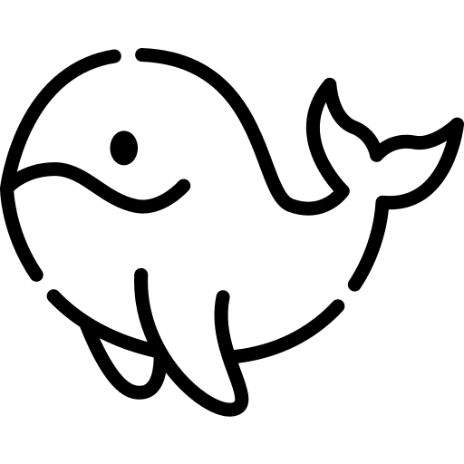 Whale mammal wildlife marine mammal icon