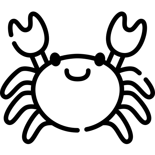 Crab animals zoo clamp icon Crab animals zoo clamp icon