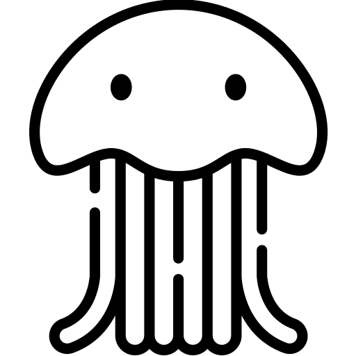 Jellyfish seafood nature sea icon Jellyfish seafood nature sea icon