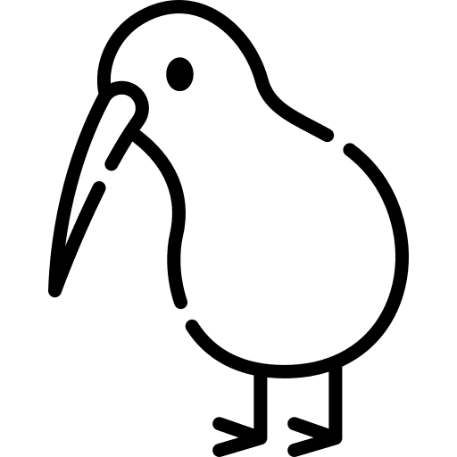 Kiwi wild life animal kingdom bird icon Kiwi wild life animal kingdom bird icon