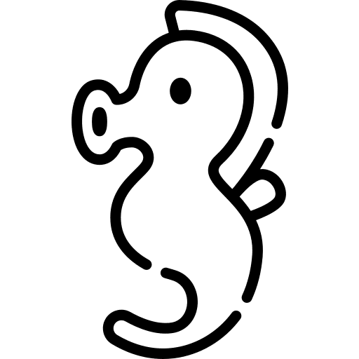 Seahorse aquatic nature animal icon Seahorse aquatic nature animal icon