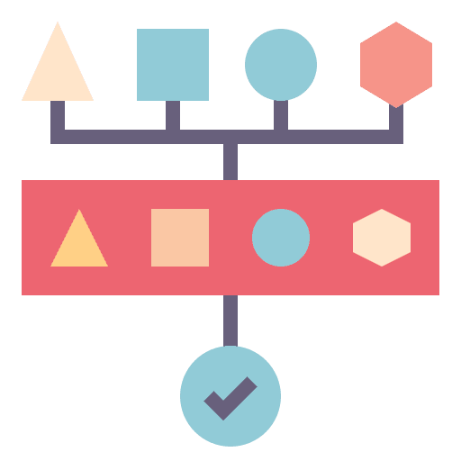 Data process computer verify icon