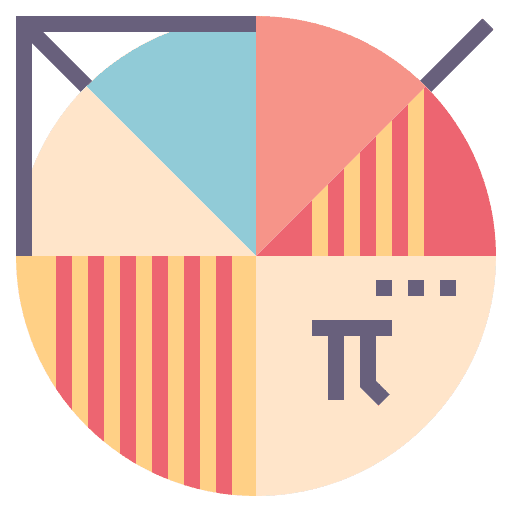 Maths pie chart education maths icon Maths pie chart education maths icon