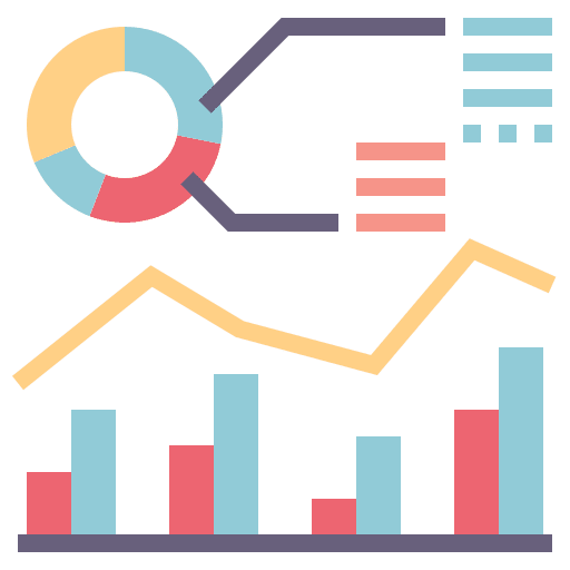 Analysis pie chart line graph analysis icon Analysis pie chart line graph analysis icon