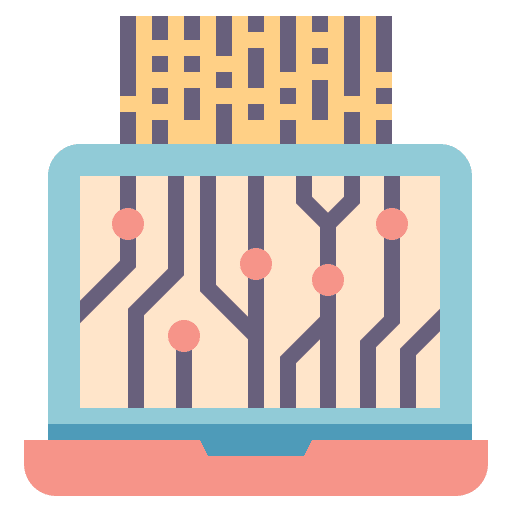 Computer technology science information icon Computer technology science information icon