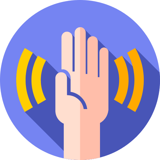 Hand healthcare and medical salute goodbye icon