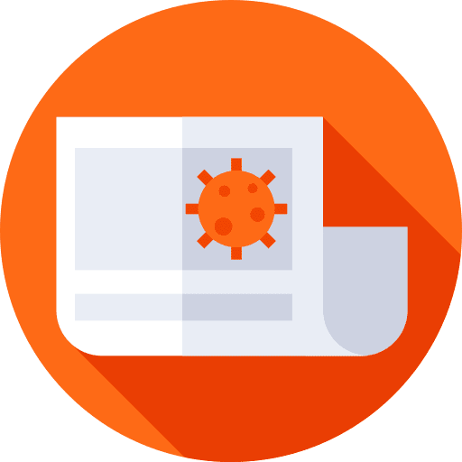 Newspaper biology bacteria coronavirus icon Newspaper biology bacteria coronavirus icon