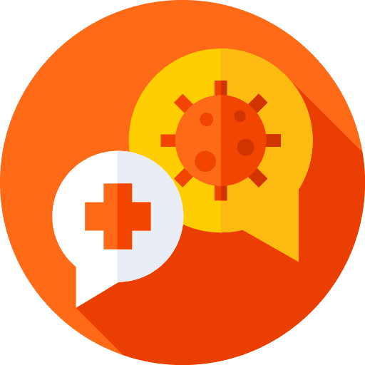Virus coronavirus chat bubble covid 19 icon Virus coronavirus chat bubble covid 19 icon