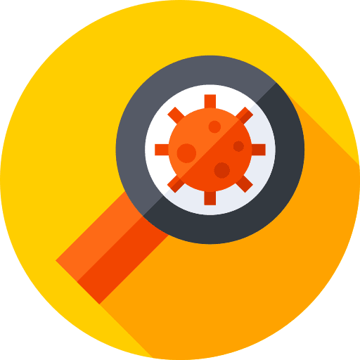 Virus search coronavirus search magnifying glass icon Virus search coronavirus search magnifying glass icon