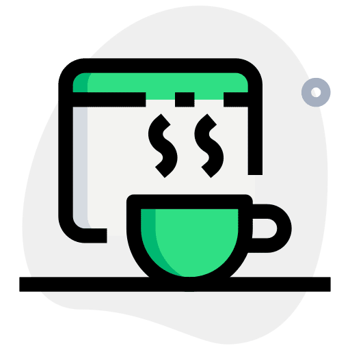 Break hot drink coffee cup seo and web icon