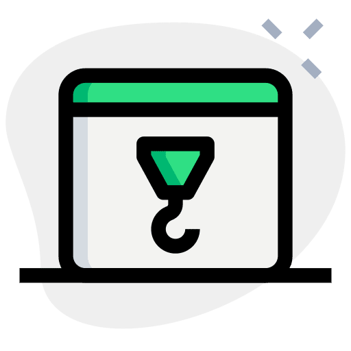 Lift app under construction crane icon