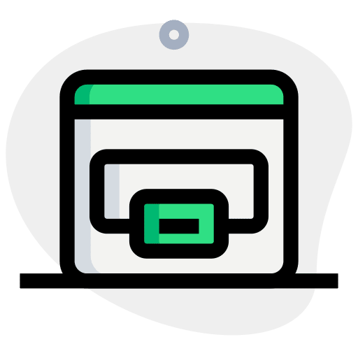 Online interface and web black online icon