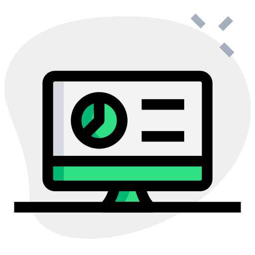 Pie chart business analytics profits icon