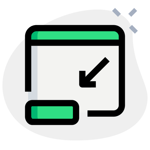 Web page tab minimize browser windows icon