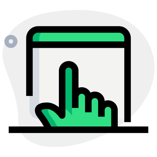 Click tabs touch click icon
