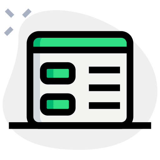 Content browser web design multimedia icon