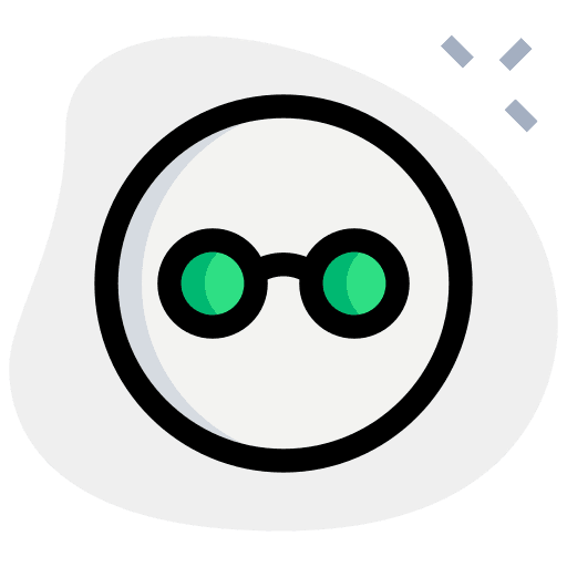 Glasses profile user seo and web icon