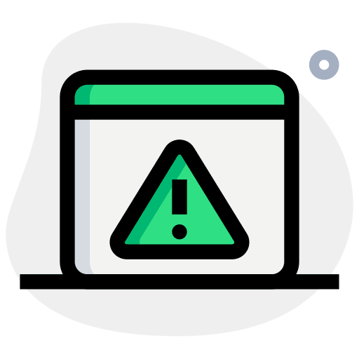 Attention warning interface attention icon