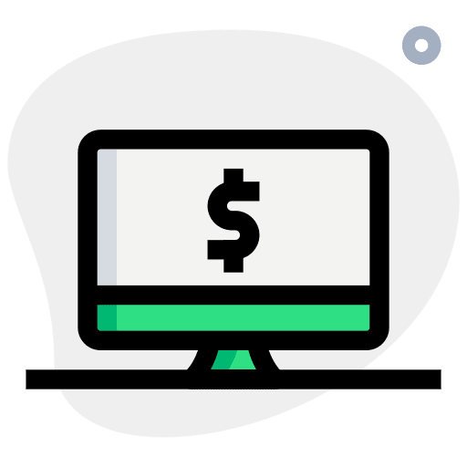 Online marketing sign business and finance online marketing icon