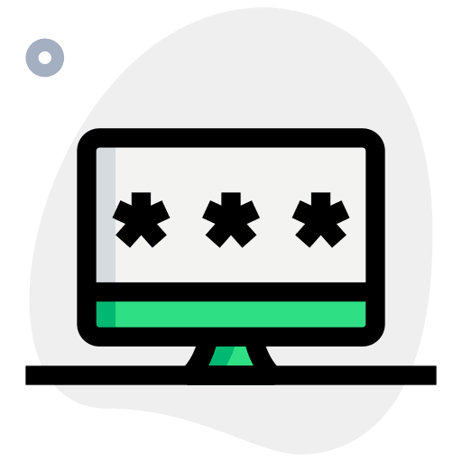 Passcode seo and web authorization password icon