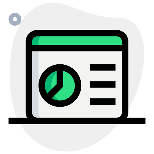 Seo and web analytics bar chart business icon