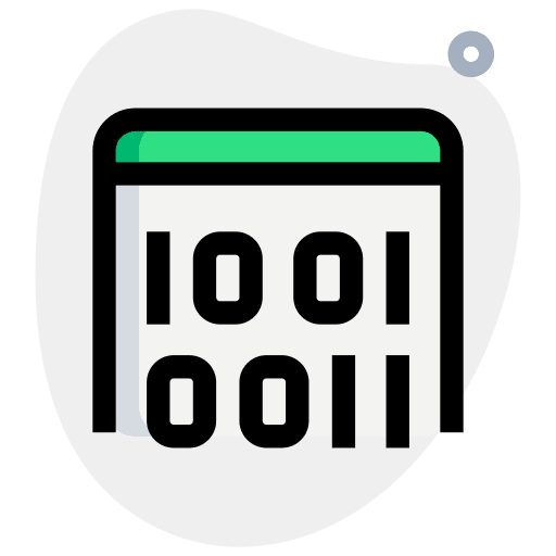 Binary file files and folders binary file data analytics icon