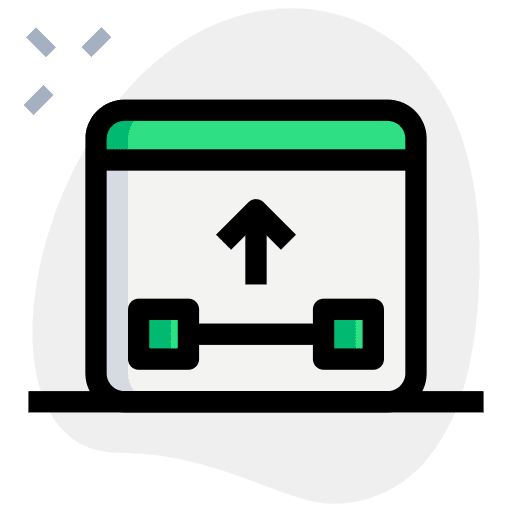 Up arrow lines shapes and symbols open menu icon