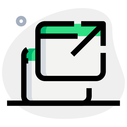 Web page interface browser direction icon