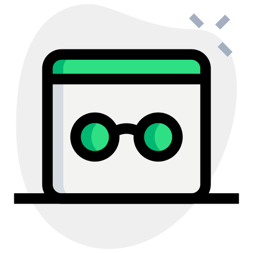 Web page privacy seo and web anonymous icon