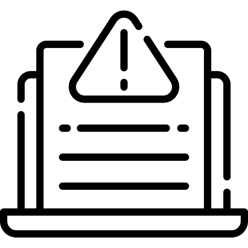 Danger security vulnerability danger icon